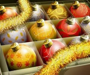 пазл Набор шаров с различными рождественские &amp;#109